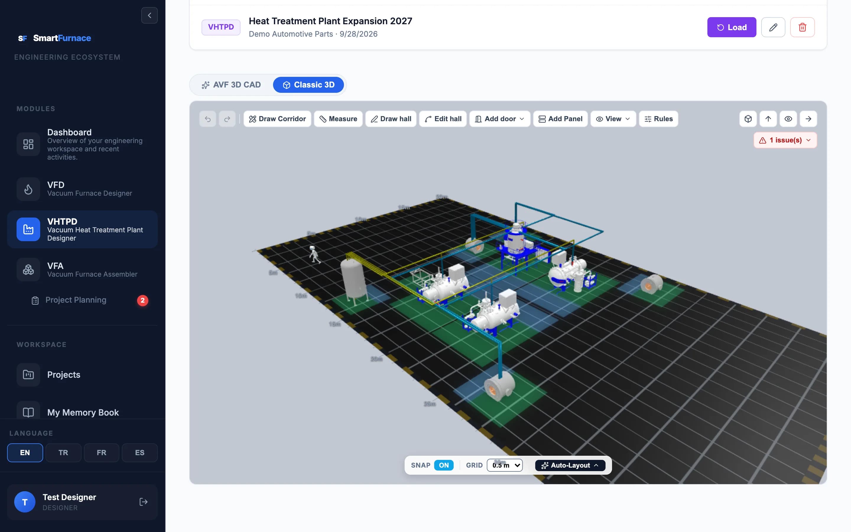 Heat Treatment Plant Layout Software | SmartFurnace